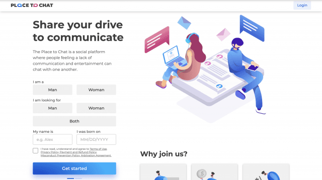 3 Steps to Login on Placetochat